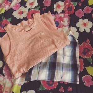 tank top and flannel bundle NWOT